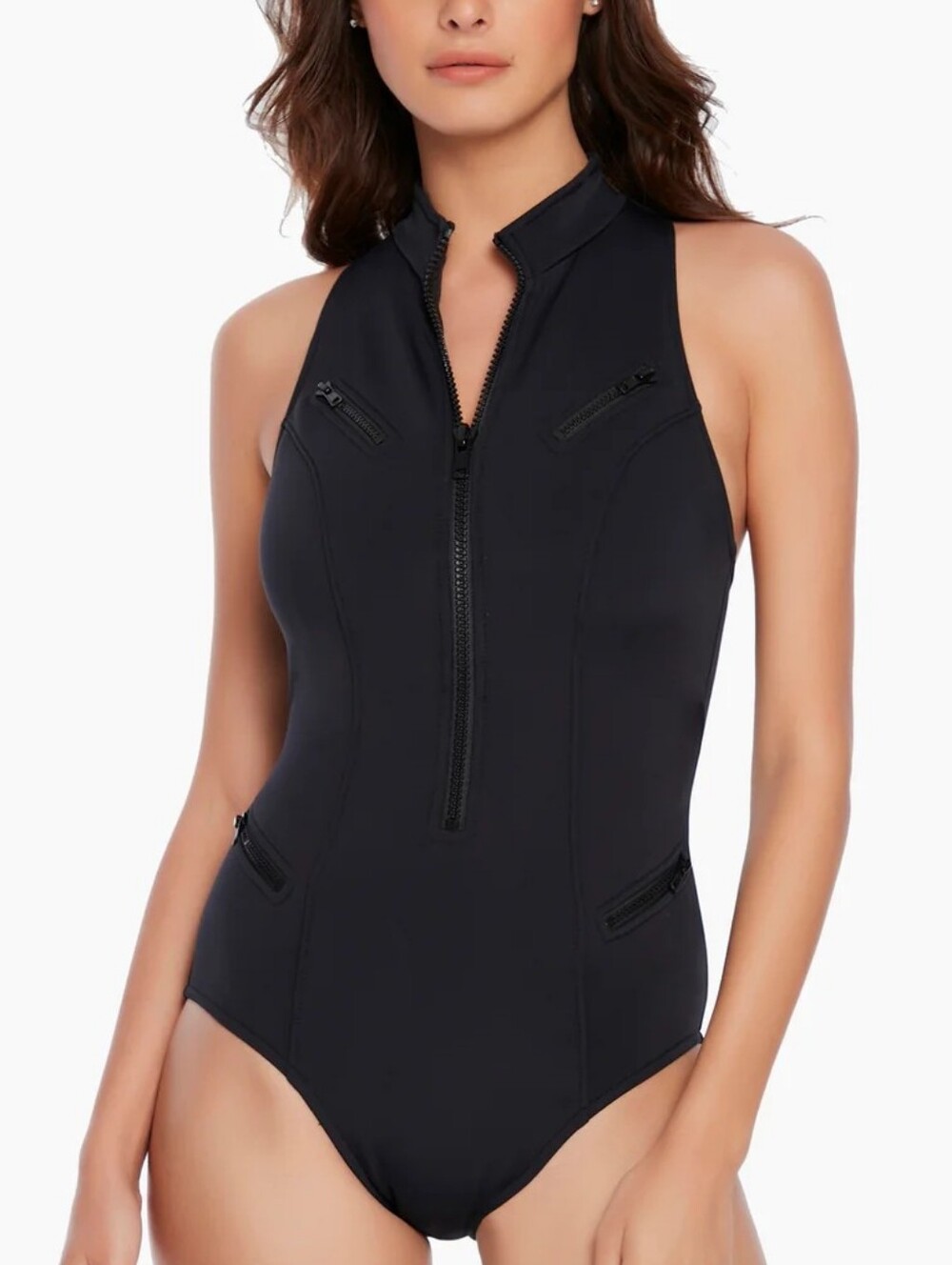 Miracle Suit Magicsuit Black Coco Scuba Racer Back One Piece Swimsuit